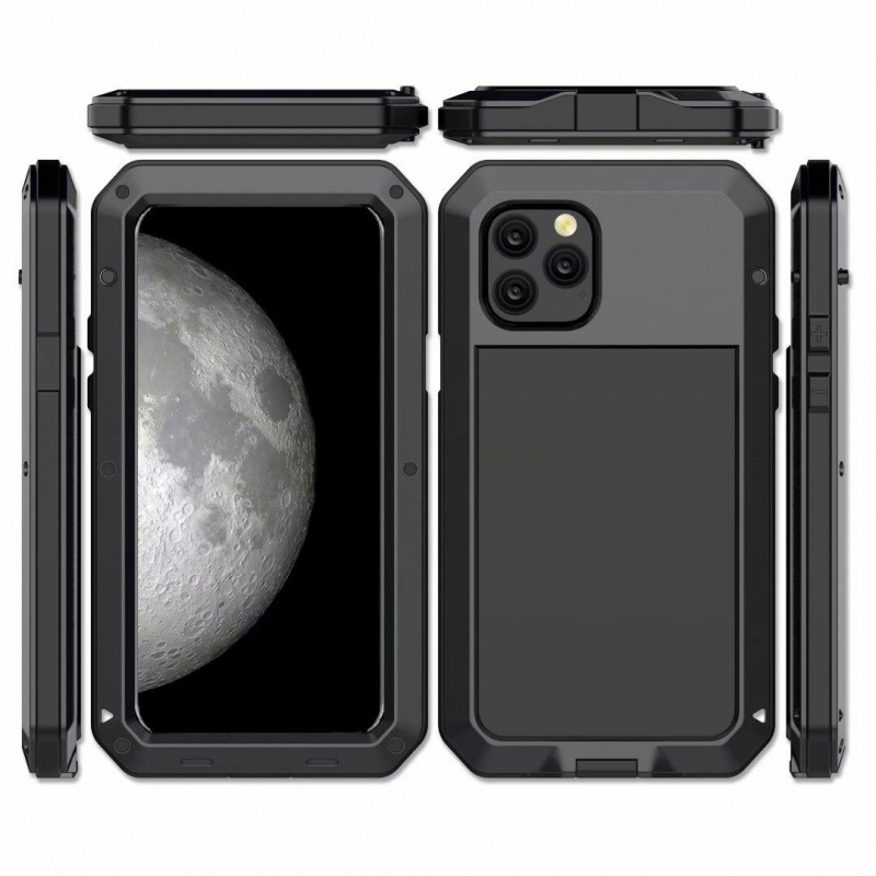Sobib Iphone16Pro metallist kolmekordse paagiga mobiiltelefoniümbrisele Apple 15, suletud kukkumis- ja tolmukindlale kaitseümbrisele 14