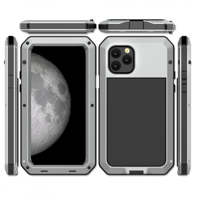 Sobib Iphone16Pro metallist kolmekordse paagiga mobiiltelefoniümbrisele Apple 15, suletud kukkumis- ja tolmukindlale kaitseümbrisele 14