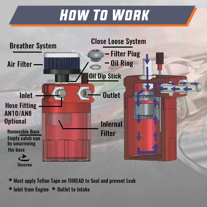Аксесоари за модификация на автомобили през граница, дишаща тенджера с въздушен филтър, стоманена телена топка, тенджера за рециклиране на отпадъчни газове, филтърна тенджера 300 мл