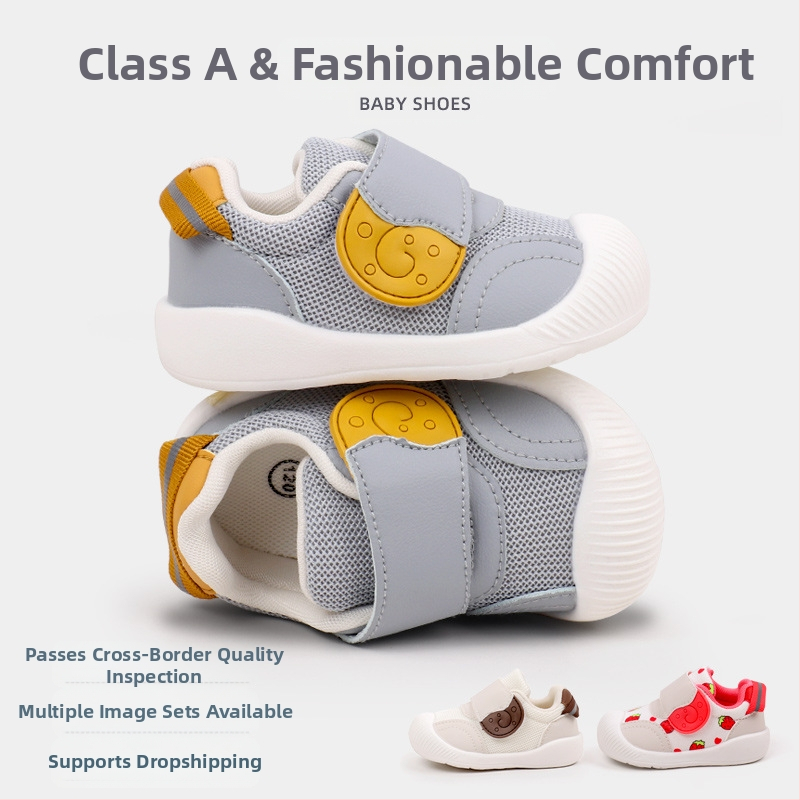 Jarné a jesenné kreslené roztomilé detské športové topánky pre 1 a 2-ročných chlapcov a dievčat s mäkkou gumenou podrážkou, protišmykové a priedušné batoľacie topánky