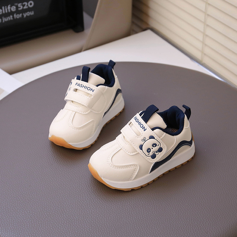 2025 Есенни бебешки обувки с анимационни филми за малки деца, детски модни спортни обувки с велкро, неплъзгащи се, устойчиви на износване, ежедневни обувки