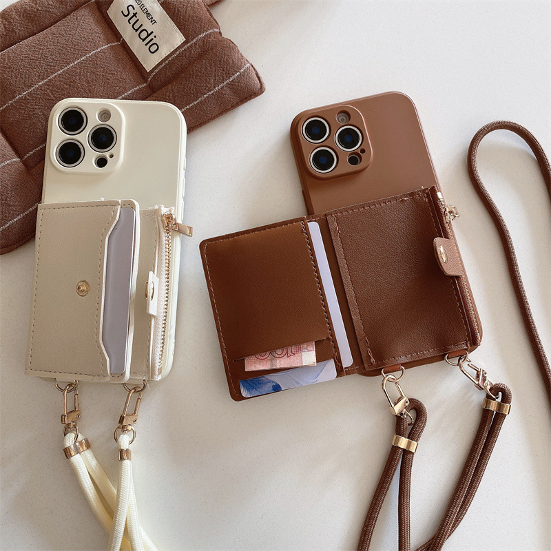 Прост калъф за картички с каишка през рамо, Promax мек калъф 11 за Apple 13, устойчив на изпускане, за жени 11/Xr