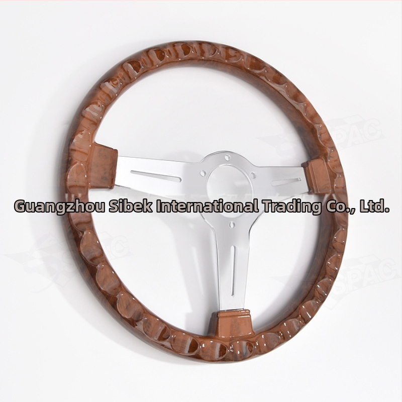 Cezhraničná hot-sellingová modifikácia auta 14-palcový volant z broskyňového dreva ABS Retro plochý bez loga univerzálna modifikácia