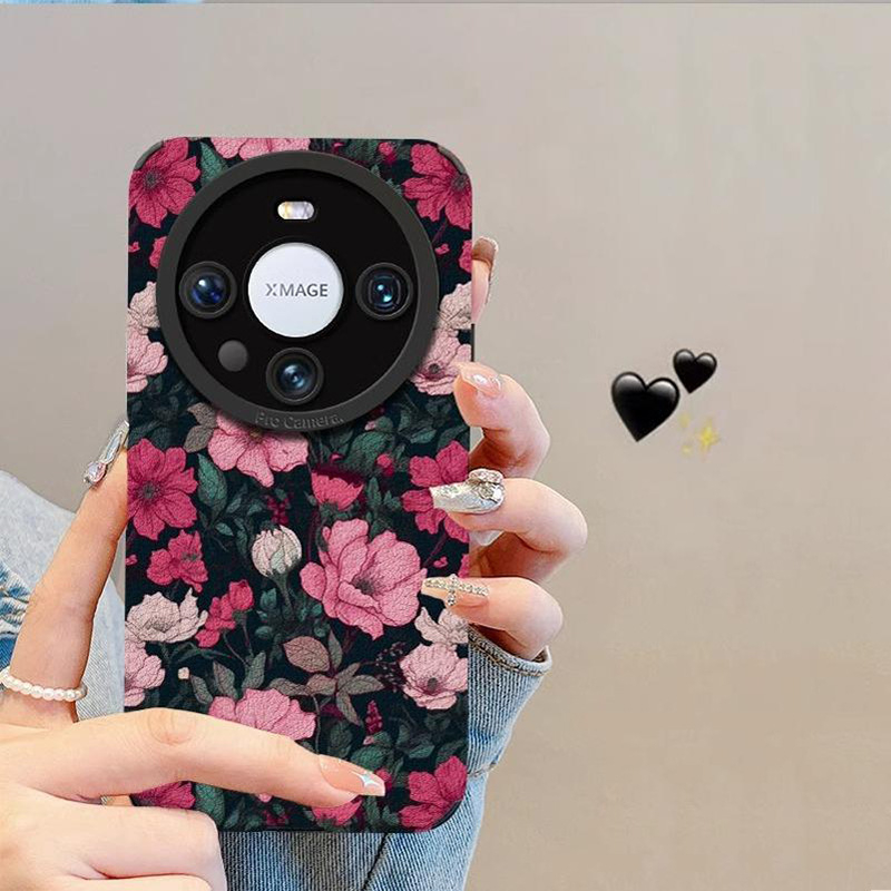 Розова камелия, подходяща за Huawei mate60pro, калъф за телефон от агнешка кожа Pura70, 50/40 Premium Sense
