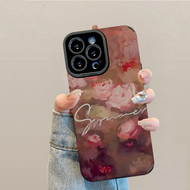 Roosa kameelia, sobib Huawei Mate60Pro telefoniümbris, lambanahast Pura70, kõik-inclusive 50/40 Premium Sense