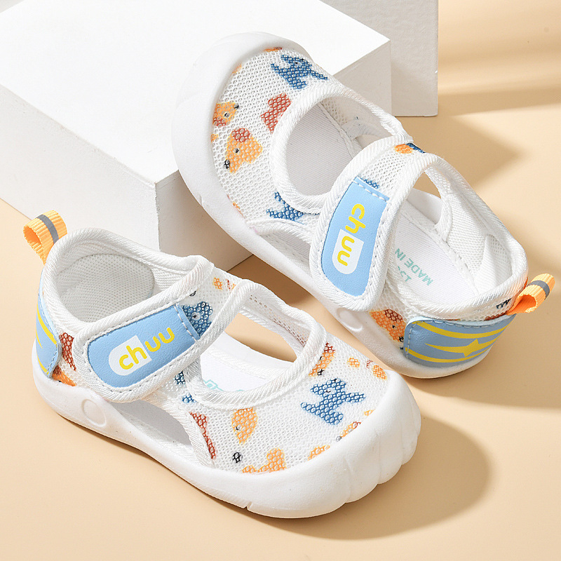 Бебешки сандали, мъжки летни обувки за малки деца 01-2 години, бебешки неплъзгащи се бебешки мрежести обувки с мека подметка, женски бебешки обувки