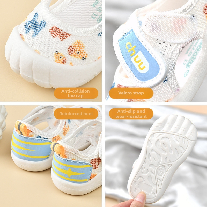 Detské sandále, pánske letné batoľacie topánky pre batoľatá vo veku 01-2 roky, protišmykové detské sieťované topánky s mäkkou podrážkou, dámske detské topánky