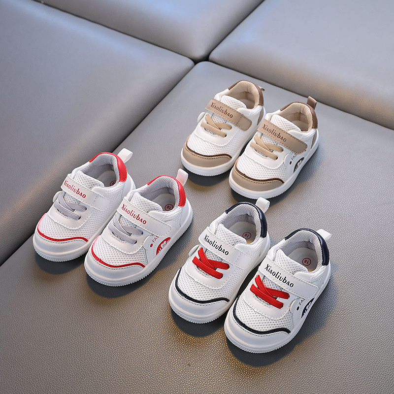 Xiaoxiubao 1-3 gadus veciem mazuļiem mīksti, neslīdoši, elpojoši, dubultā sieta sporta apavi vīriešiem un sievietēm, bērnu triecienu absorbējoši apavi