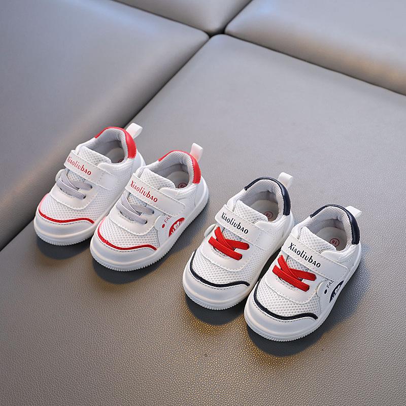 Xiaoxiubao 1-3 gadus veciem mazuļiem mīksti, neslīdoši, elpojoši, dubultā sieta sporta apavi vīriešiem un sievietēm, bērnu triecienu absorbējoši apavi