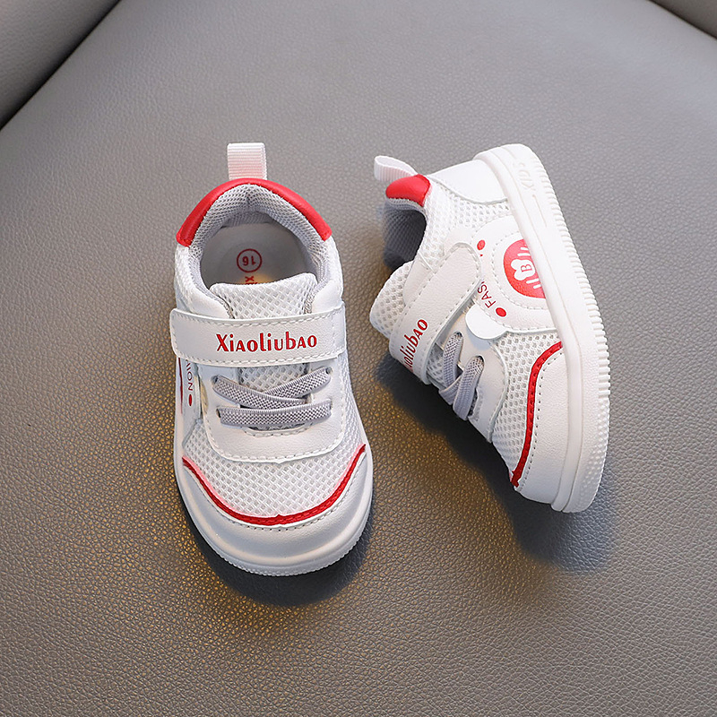 Xiaoxiubao 1-3 gadus veciem mazuļiem mīksti, neslīdoši, elpojoši, dubultā sieta sporta apavi vīriešiem un sievietēm, bērnu triecienu absorbējoši apavi