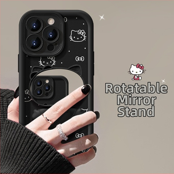 Hello Kitty peeglihoidja, mis sobib Vivos18 mobiiltelefoni ümbrisele X100 Frosted Oppore1 silikoon Xiaomi 14