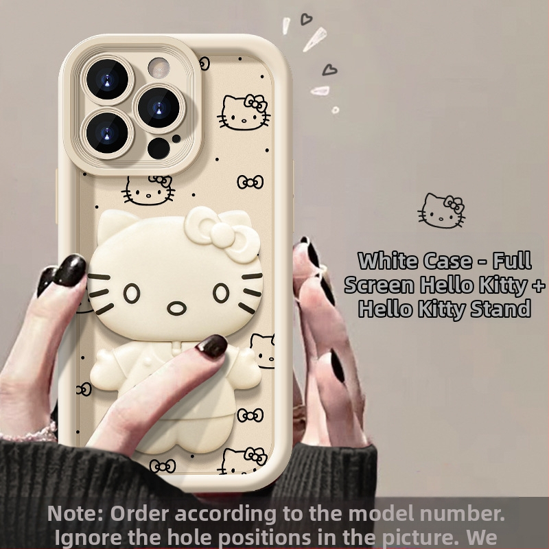Hello Kitty peeglihoidja, mis sobib Vivos18 mobiiltelefoni ümbrisele X100 Frosted Oppore1 silikoon Xiaomi 14