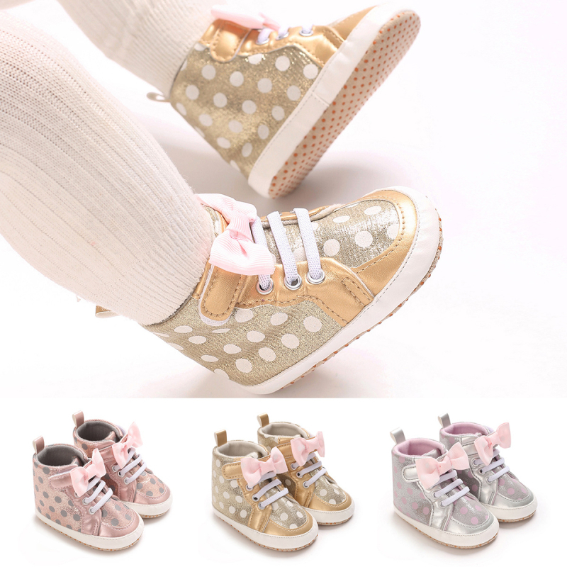 Pantofi de primăvară și toamnă pentru bebeluși, pantofi casual de talpă medie, decorați cu arc, pantofi pentru copii mici, pantofi cu talpă moale, 0-1 an