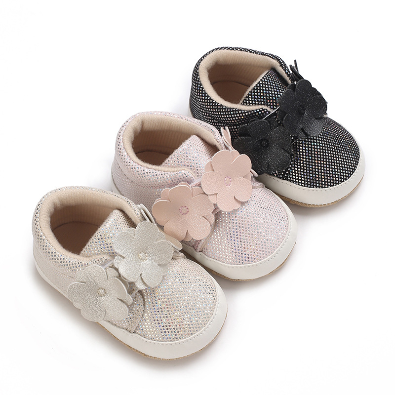 Пролетни и есенни високи обувки за бебешки момичета 0-1 година с меко подметка, принцеса