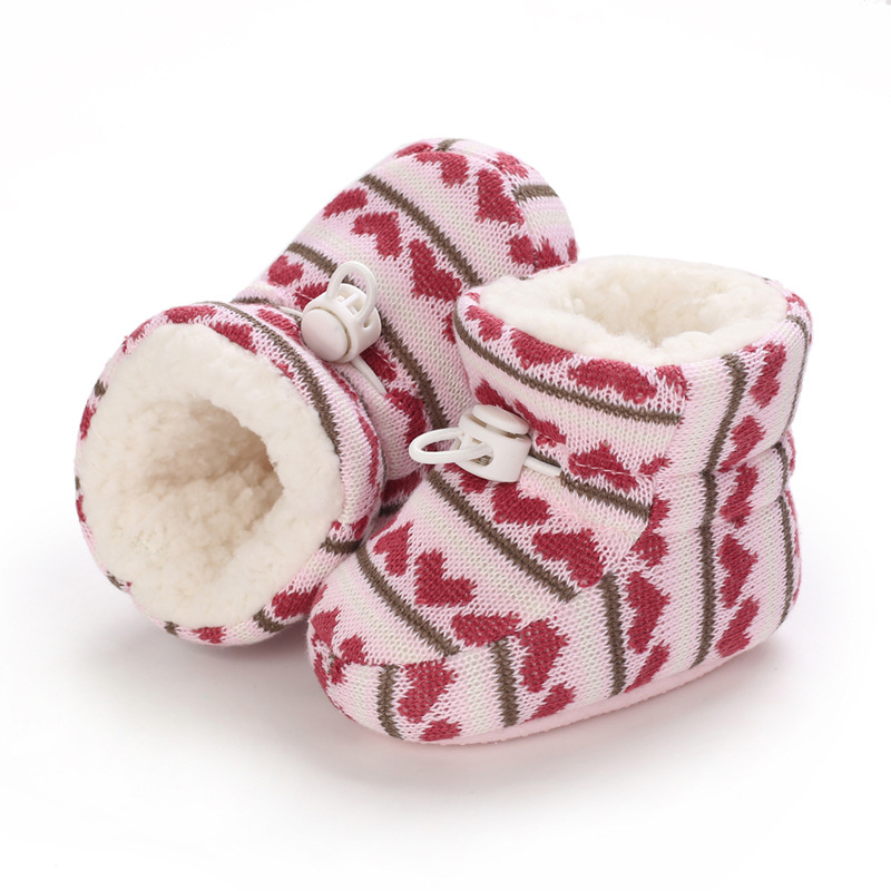 Есенни и зимни бебешки ботуши за сняг с меки платнени подметки за момчета и момичета за възраст 0-1 година с анимационни герои