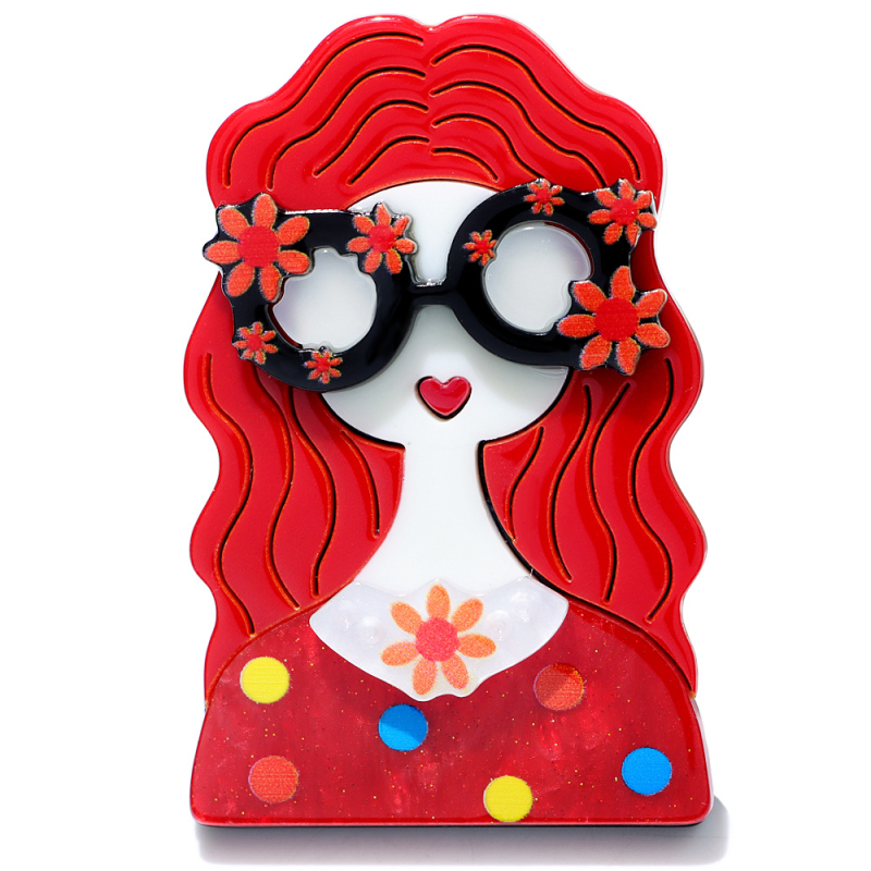 Armsad armsad prillid akrüülist tüdrukupross lihtsad elegantsed niššrõivatarvikud