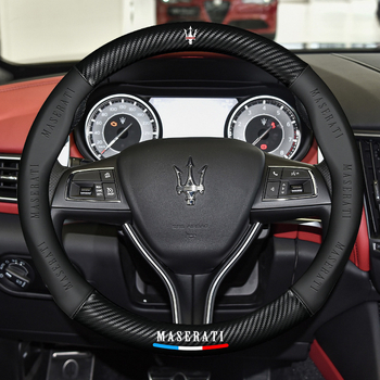 Piemērots Maserati Levante Levante President Ghibli Jiboli stūres rata pārvalkam, ādas roktura pārvalkam