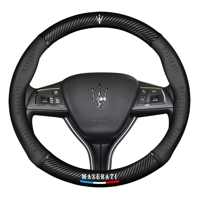 Odgovara za Maserati Levante, Levante President Ghibli, Jiboli, kožnu navlaku za ručku volana.