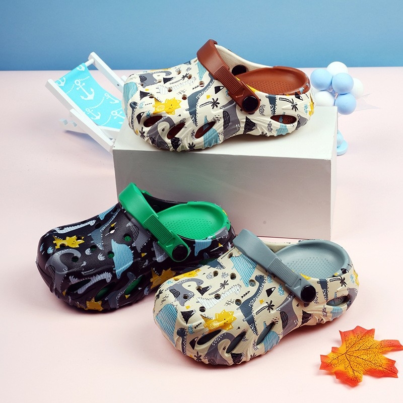 Pantofi sport pentru copii, pantofi sport cu talpă moale și desene animate, papuci Baotou cu dublă utilizare, sandale și papuci pentru copii, vară, interior și exterior