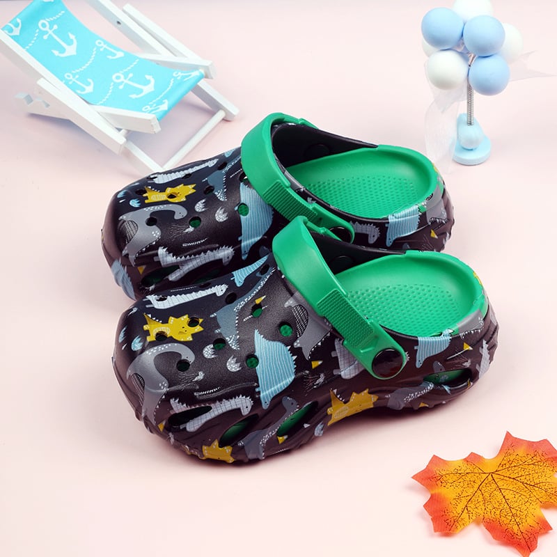 Bērnu krokodilu apavi zēniem un meitenēm multfilmu stilā ar mīkstu zoli, divējāda pielietojuma baotou čības, vasaras apģērbs iekštelpām un āra apstākļiem, bērnu sandales un čības