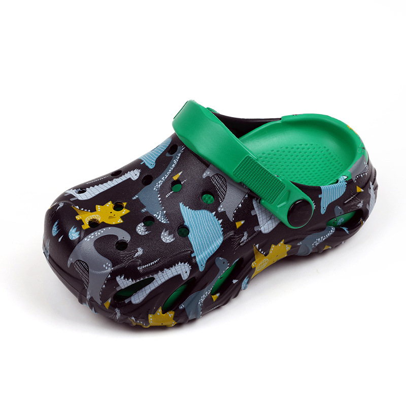 Bērnu krokodilu apavi zēniem un meitenēm multfilmu stilā ar mīkstu zoli, divējāda pielietojuma baotou čības, vasaras apģērbs iekštelpām un āra apstākļiem, bērnu sandales un čības