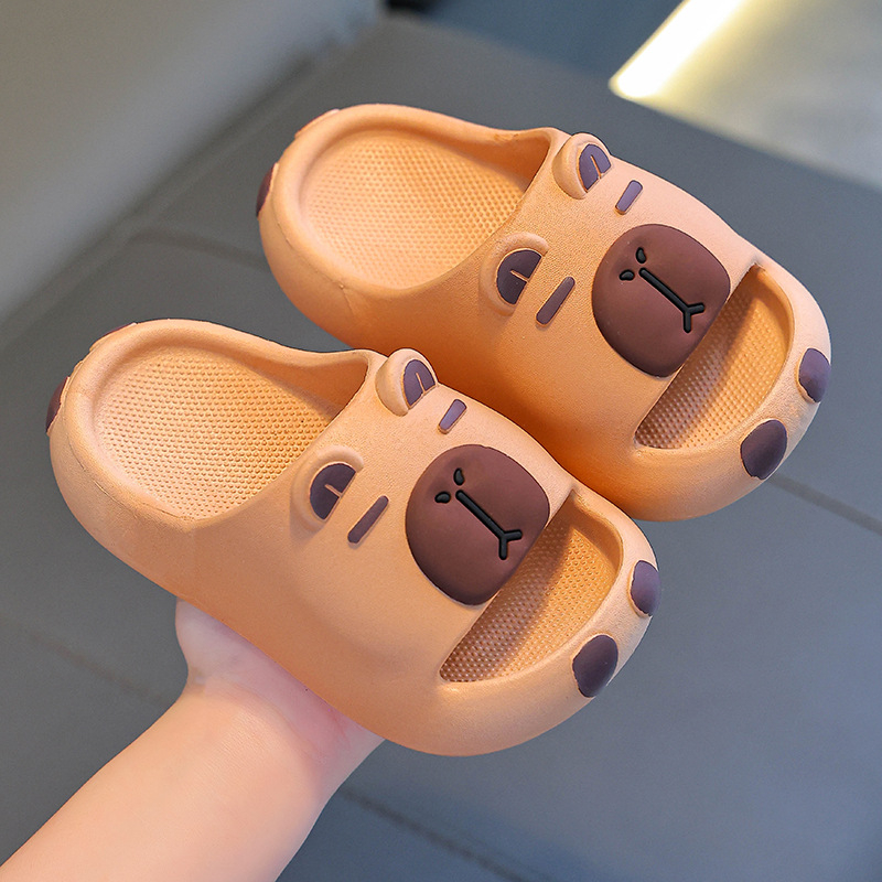 Jaunas bērnu Kapibara čības, jaukas vecāku un bērnu kurpes, mājas apavi, neslīdošas, nodilumizturīgas, jaukas sandales sievietēm