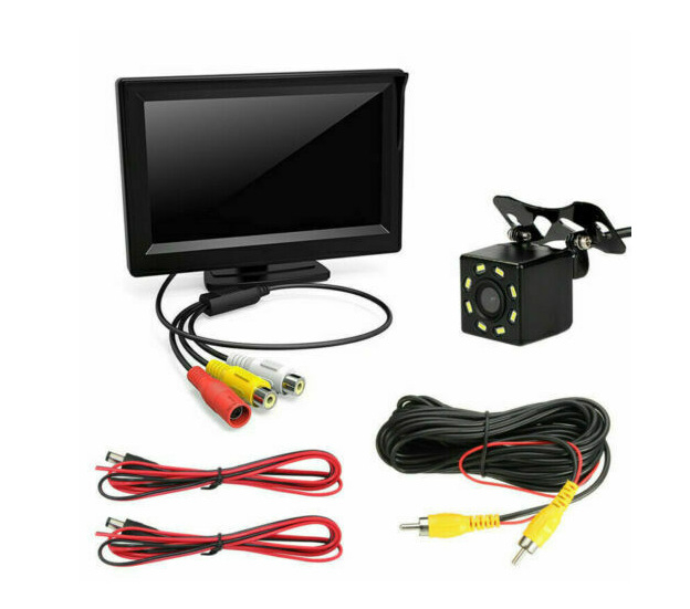 Automašīnas displeja universāls 4,3 collu augstas izšķirtspējas digitālais LCD televizors ar atpakaļgaitas attēlu un DVD mazo displeju