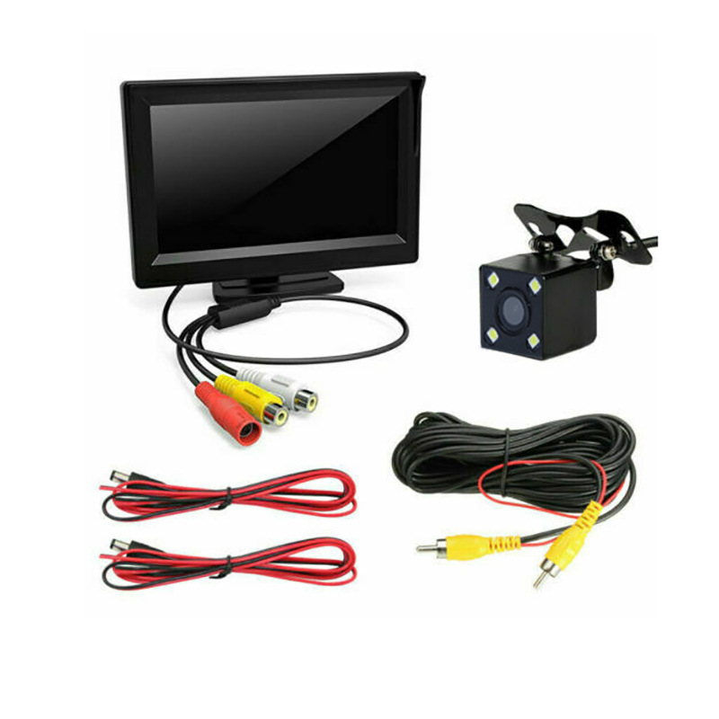 Automašīnas displeja universāls 4,3 collu augstas izšķirtspējas digitālais LCD televizors ar atpakaļgaitas attēlu un DVD mazo displeju