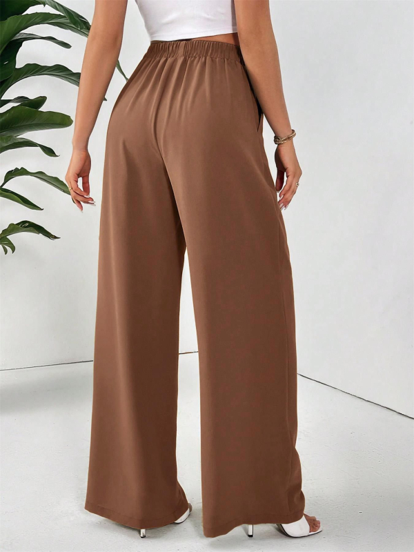 Amazon трансгранични европейски и американски експлозии широки панталони дамска мода лято нови тънки провиснали ежедневни дълги панталони 8087