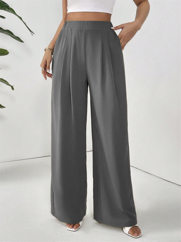 Amazon трансгранични европейски и американски експлозии широки панталони дамска мода лято нови тънки провиснали ежедневни дълги панталони 8087