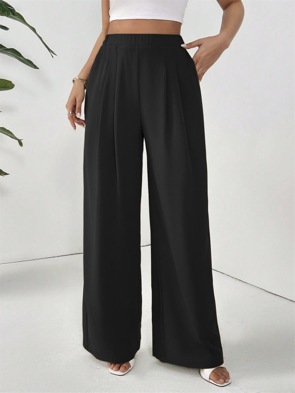 Amazon трансгранични европейски и американски експлозии широки панталони дамска мода лято нови тънки провиснали ежедневни дълги панталони 8087