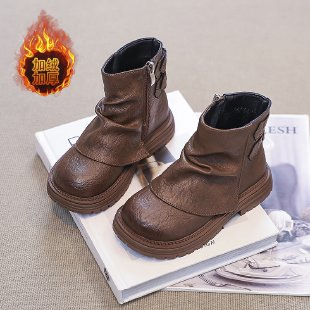 2024. aasta uued sügisesed Korea stiilis lastesaapad, lihtsad ja mitmekülgsed tüdrukute printsessisaapad, moodsad nahksaapad, trendikad ühe saapaga saapad