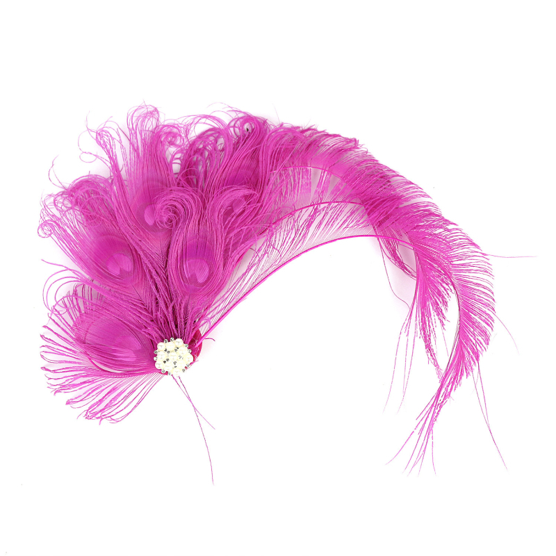 Европейски и американски горещо продавани булчински паунови пера за шапки за парти бал преувеличени фиби за коса аксесоари за коса бутикова шапка