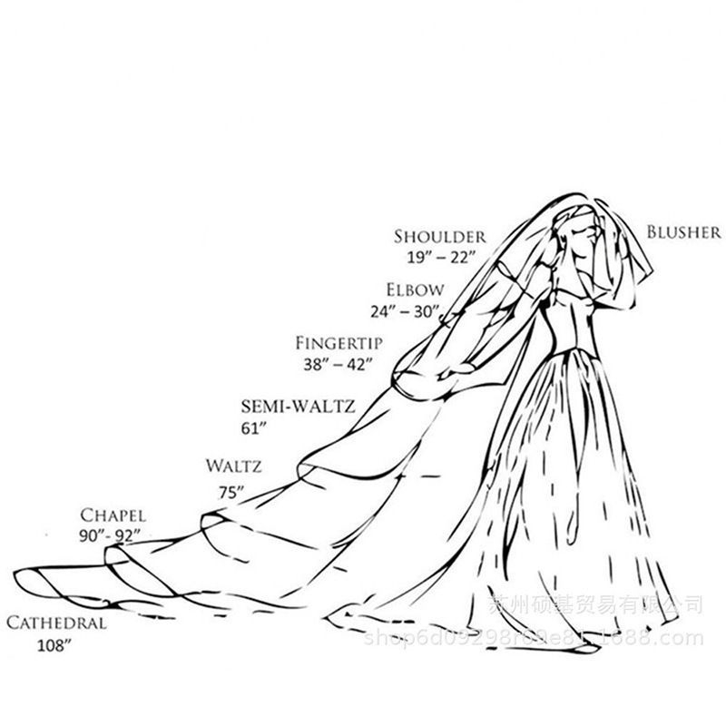 Водоразтворим дантелен сватбен воал с европейски и американски катедрален дантелен булчински воал, дълъг 300 350 400 450 50