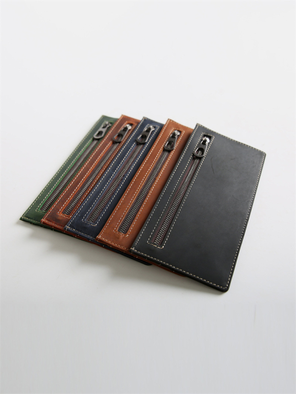 Vyriška vintažinė „Crazy Horse“ viršutinio sluoksnio karvės odos itin plona ilga piniginė, vyriška natūralios odos paprasta piniginė, skirta kelioms kortelėms su kortelėmis, madinga