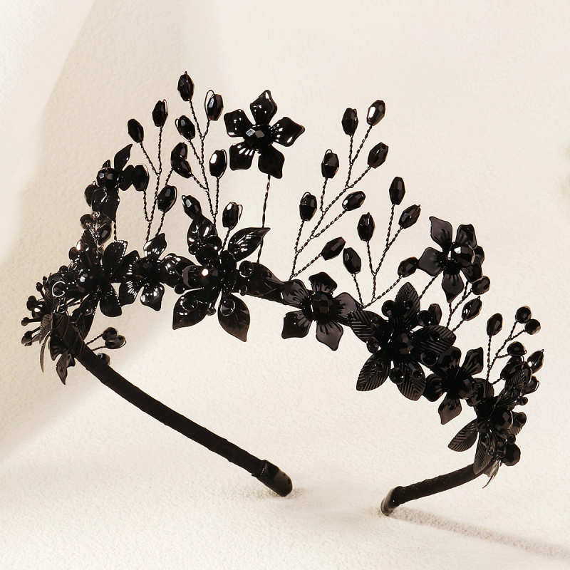 Европейски и американски Хелоуин парти рокля-шапка ръчно изработена лента за коса тъмен вятър абитуриентски бал бижута преувеличена кристална лента за коса