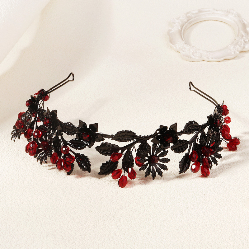 Европейски и американски Хелоуин парти рокля-шапка ръчно изработена лента за коса тъмен вятър абитуриентски бал бижута преувеличена кристална лента за коса