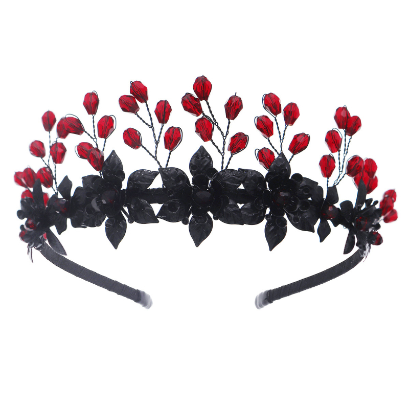 Европейски и американски Хелоуин парти рокля-шапка ръчно изработена лента за коса тъмен вятър абитуриентски бал бижута преувеличена кристална лента за коса