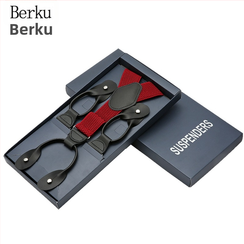 Мъжки панталони Cross-Border с каишка за тиранти, многоцветни, еластични, с каишка за копчета и щипка за панталони