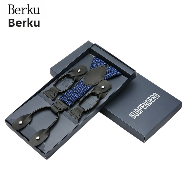 Мъжки панталони Cross-Border с каишка за тиранти, многоцветни, еластични, с каишка за копчета и щипка за панталони