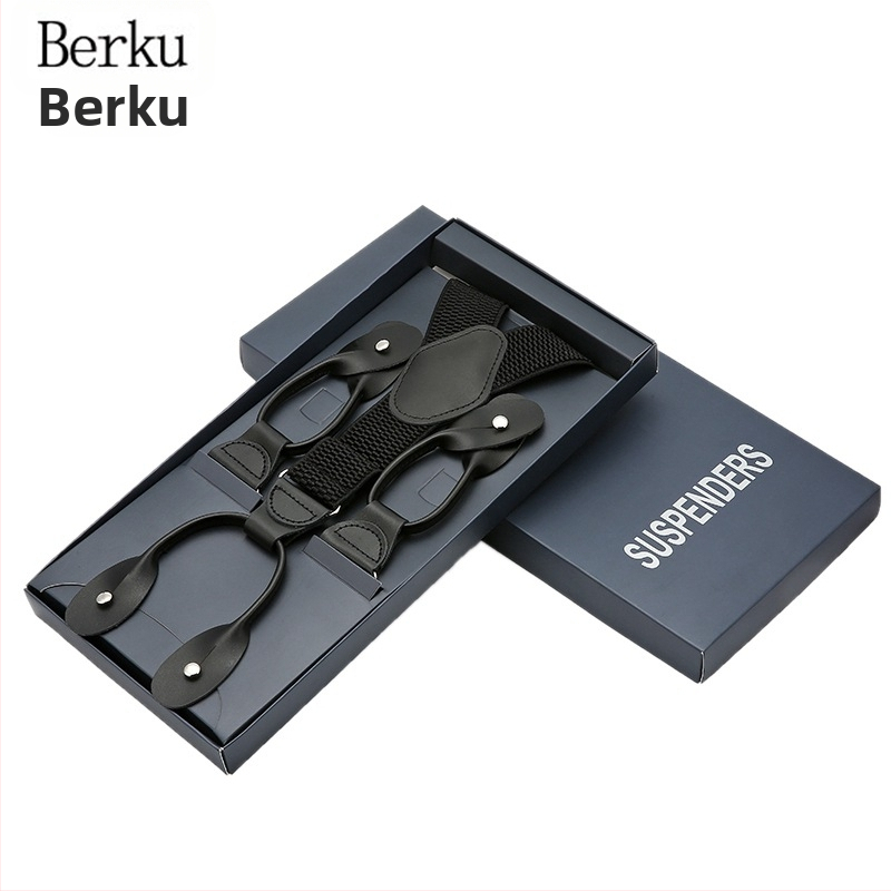 Мъжки панталони Cross-Border с каишка за тиранти, многоцветни, еластични, с каишка за копчета и щипка за панталони