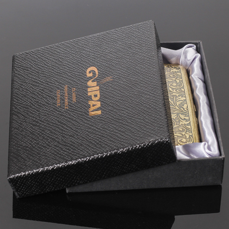 Guipi vīriešu cigarešu maciņš Vintage bronzas cigarešu maciņš 20 iepakojumu pārnēsājama cigarešu uzglabāšanas kaste biezāka metāla vīriešu cigarešu turētājs