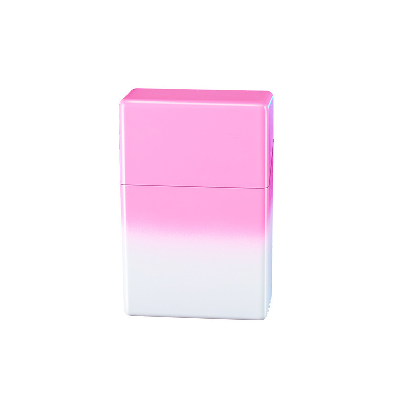 HB209B permatomas gradientinis cigarečių dėklas 20 ABS plastiko anti-slėgio drėgmės atverčiamas plonas nešiojamas cigarečių dėklas