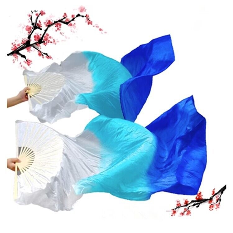 Svina zīda rotaļu deju vēdeklis deju vēdeklis koi kopēšanas vēdeklis klasiskā deja garš vēdeklis antīks gradients garš zīds biezs vēdeklis