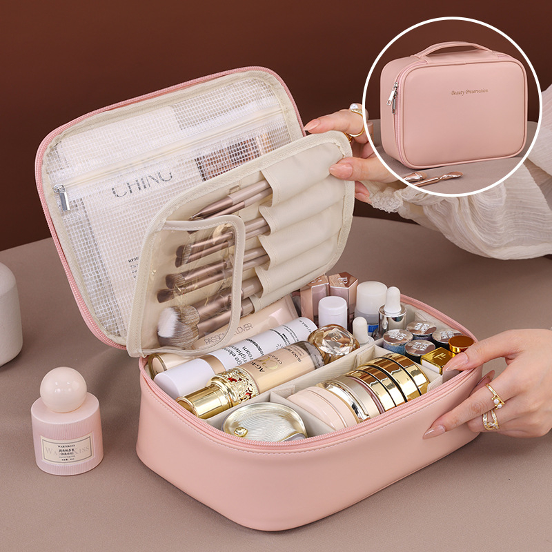 Geantă cosmetică multifuncțională detașabilă portabilă, de vânzare cu amănuntul, de mare capacitate, impermeabilă, pentru călătorii, cosmetice, geantă de toaletă