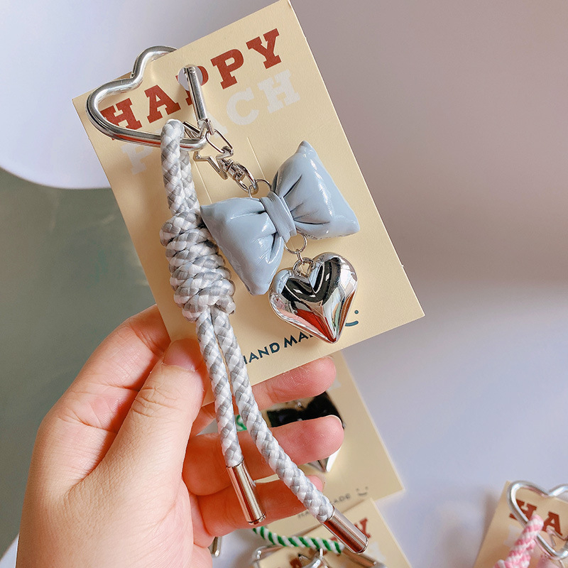 HD7135A06 Ключодържател с панделка Dongdaemun Ins Style за нишови корейски двойки, любовна чанта, висящи орнаменти за жени