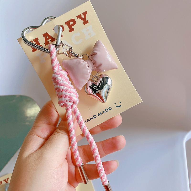 HD7135A06 Ключодържател с панделка Dongdaemun Ins Style за нишови корейски двойки, любовна чанта, висящи орнаменти за жени
