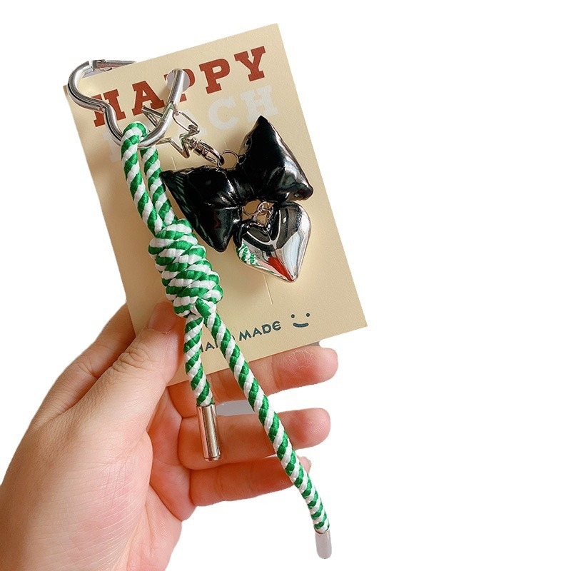 HD7135A06 Ключодържател с панделка Dongdaemun Ins Style за нишови корейски двойки, любовна чанта, висящи орнаменти за жени