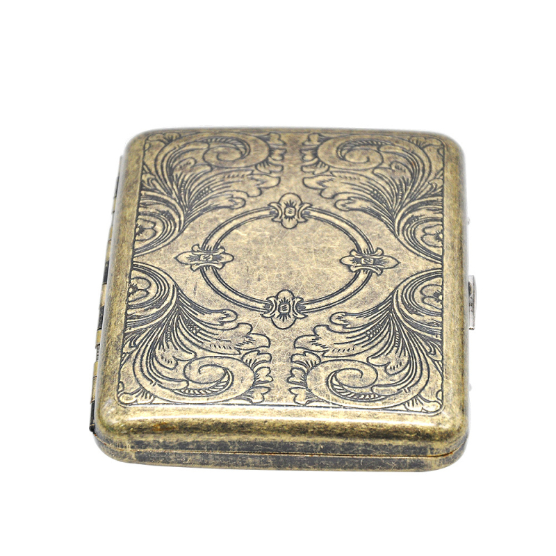 Ražotāja vairumtirdzniecības metāla cigarešu kaste ar vairākiem rakstiem, radoša metāla cigarešu kaste, ērta, viegla, spiedienizturīga un mitrumizturīga dāvanu kaste