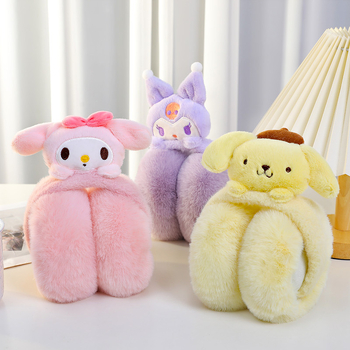 Koomiksist laste kõrvaklapid, talvised armsad soojad plush kõrvakaitsed, kokkupandavad nukutüdrukute kõrvasoojendajad, talvised kõrvaklapid